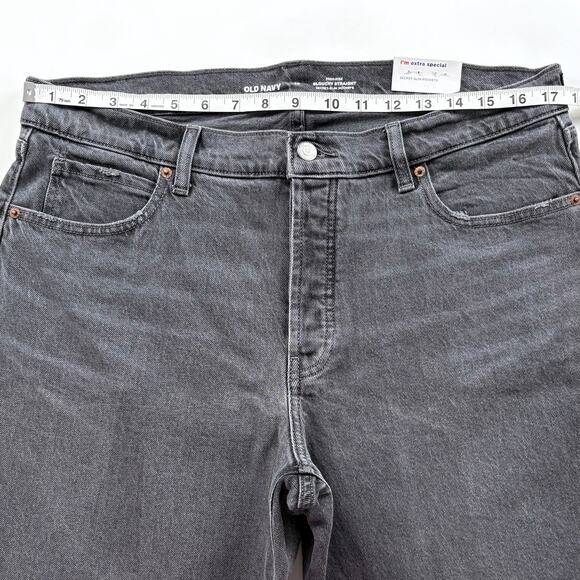 Old Navy High Rise Slouchy Straight Jeans Size 12 Relaxed Boho Grunge Minimalist - Picture 9 of 12